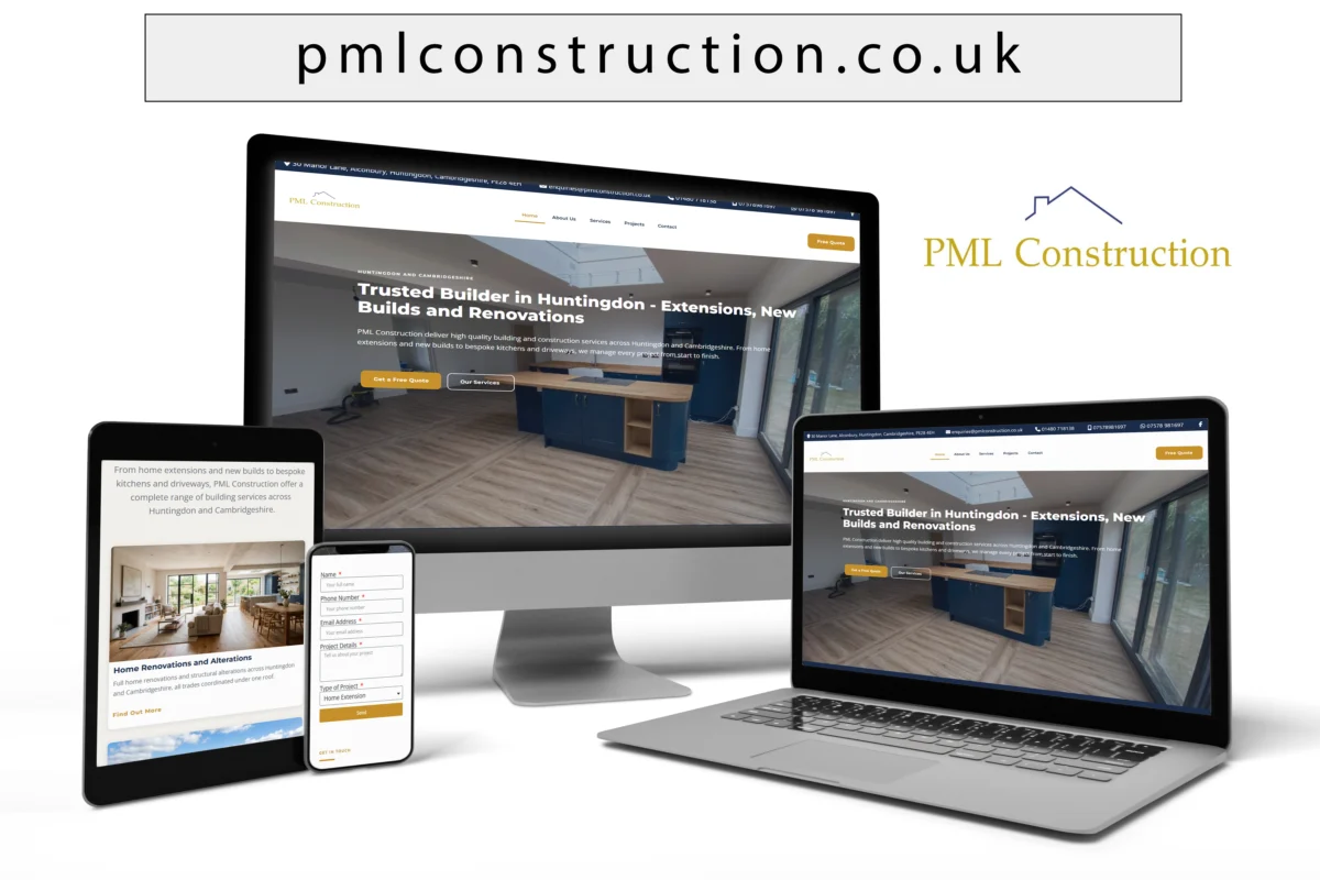 Website Launch Card PML Construction 1200
