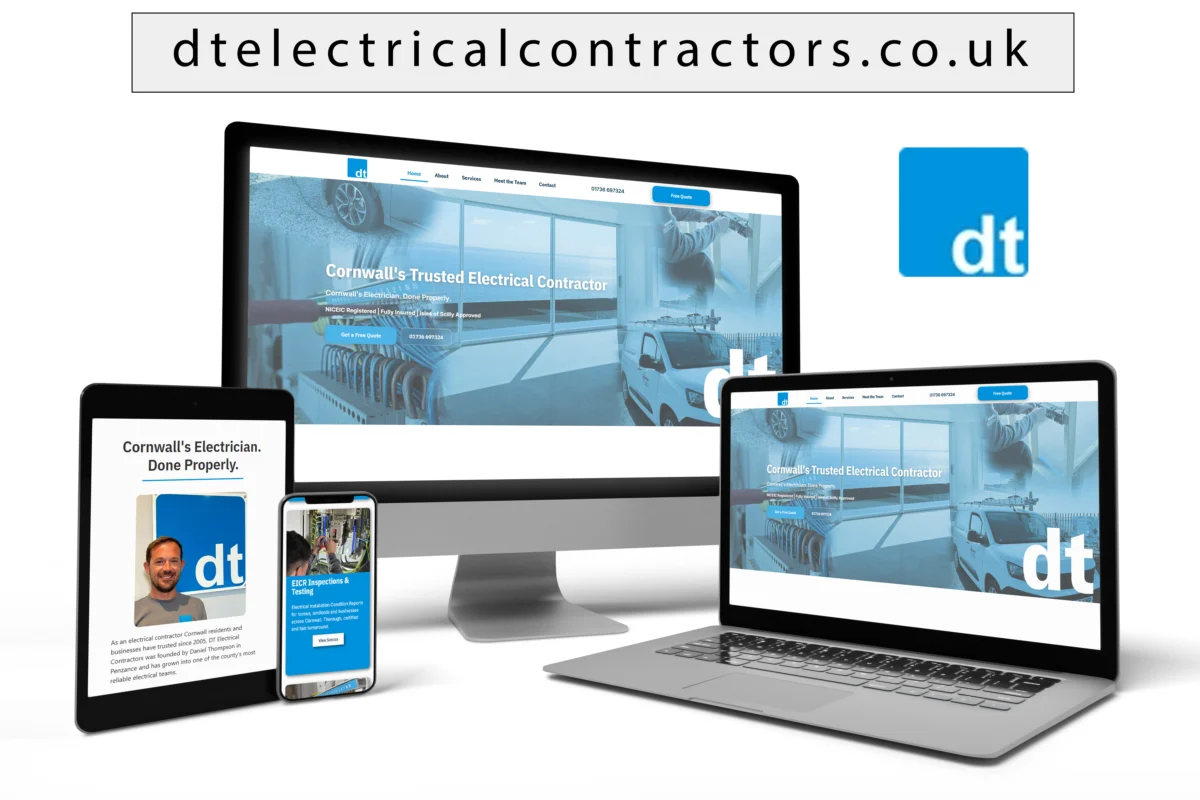 Website Launch Card dt electrical contractors 1200